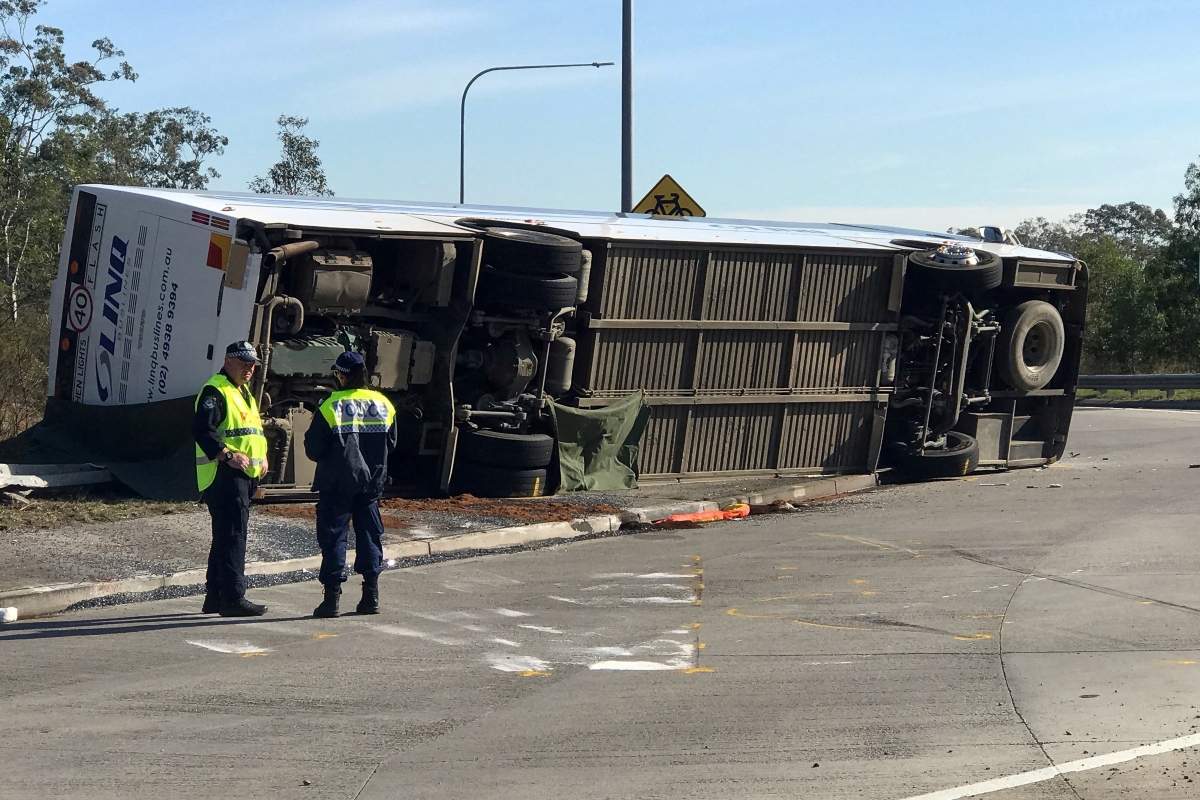 Tai nạn xe buýt ở Australia làm 10 khách dự đám cưới thiệt mạng